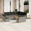 vidaXL Garden Sofa Set Grey, Dark Grey