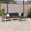 vidaXL Patio Sofa Set Anthracite Solid pine wood Large Modular