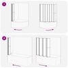 vidaXL Shower Bath Screen Wall 55.1 x 66.1" 7 Panels Foldable with Towel Rack