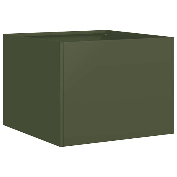 vidaXL Planter Olive Green Cold-rolled steel Large Durable Planter