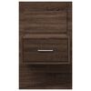 vidaXL Wall-mounted Bedside Cabinet Brown Oak Engineered Wood Medium