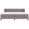 vidaXL Box Spring Bed with Mattress Taupe 78.74 x 78.74 in Fabric