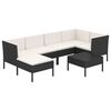 vidaXL Garden Lounge Set Black PE Rattan Medium Large Modular