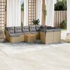 vidaXL Garden Sofa Set Beige, Brown, Light Grey