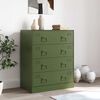 vidaXL Sideboard Olive Green Cold-rolled Steel Medium Sideboard