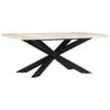 vidaXL Dining Table Bleached Mango Wood Solid Bleached Mango Wood