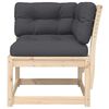 vidaXL Garden Sofa Anthracite Solid pine wood Single Modular