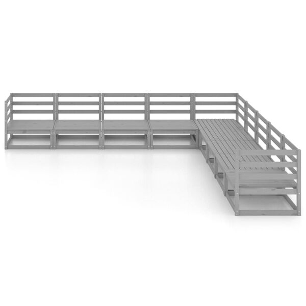 vidaXL Garden Lounge Set Grey Solid pinewood Large Garden Lounge Set