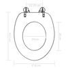 vidaXL WC Toilet Seats 2 pcs with Soft Close Lids MDF Bamboo Design (2x143926)