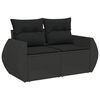 vidaXL Garden Sofa Set Black