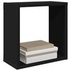 vidaXL Cube Shelf Set of 4 Black Engineered wood 11.8 x 5.9 x 11.8 in