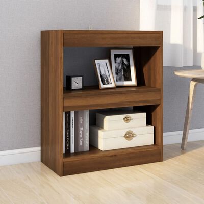vidaXL Book Cabinet/Room Divider Brown Oak 23.6"x11.8"x28.3"