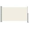 vidaXL Side Awning Cream screen, Grey stand