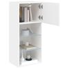 vidaXL TV Cabinet White Engineered wood, Glass TV Cabinet Rectangular