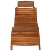 vidaXL Sunlounger With Table Natural Acacia Solid Acacia Wood Standard