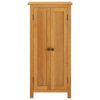 vidaXL Storage Cabinet Light Oak Solid Oak Wood, MDF Veneer Medium