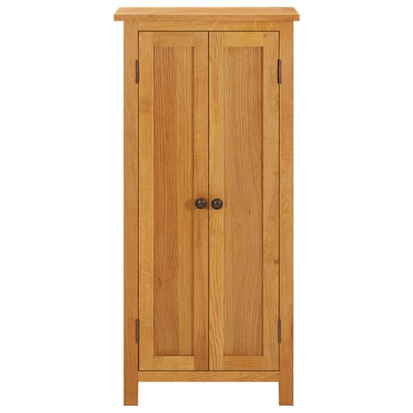 vidaXL Storage Cabinet Light Oak Solid Oak Wood, MDF Veneer Medium