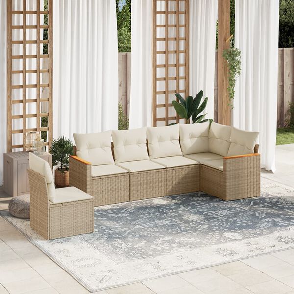 vidaXL Garden Sofa Set Beige