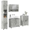 vidaXL Bathroom Furniture Set 4 pcs Concrete grey Engineered wood