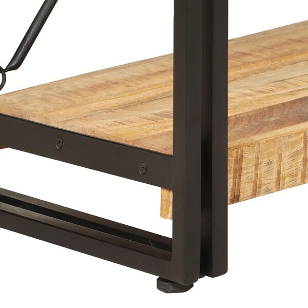 vidaXL Bookcase Natural wood and black