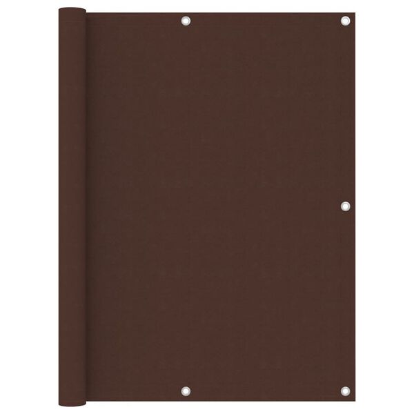 vidaXL Balcony Screen Brown 47.2x196.9" Oxford Fabric