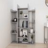 vidaXL Book Cabinet Concrete grey Engineered wood Compact Book Cabinet