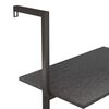 vidaXL Leaning Shelf Black Engineered Wood, Steel Medium Leaning Shelf