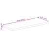 vidaXL Table Top 27.6"x7.9"x1" Rectangular Solid Wood Rough Mango