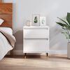 vidaXL Bedside Cabinet White Engineered wood, Metal Medium