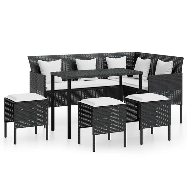 vidaXL Couch Sofa Set Black