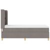 vidaXL Box Spring Bed with Mattress Taupe 35.4" x 78.7" fabric