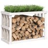 vidaXL Patio Log Holder White 42.5x20.5x29.1" Solid Wood Pine