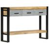vidaXL Console Table Black Solid rough mango wood Medium Console Table