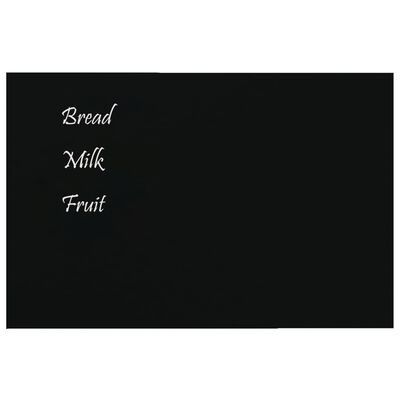 vidaXL Wall-mounted Magnetic Board Black 15.7"x11.8" Tempered Glass