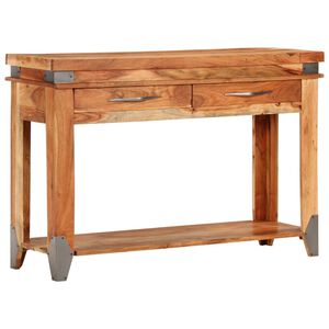 vidaXL Console Table Natural wood Solid acacia wood Medium Console Table