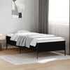 vidaXL Bed Frame Black Engineered wood Twin Bed Frame Rectangular