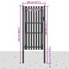 vidaXL Garden Fence Gate Steel 39.4x78.7" Anthracite
