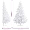 vidaXL Artificial Half Christmas Tree White PVC, steel 82.7 in tall