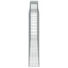vidaXL Gabion Basket Silver Galvanized iron 157.5 in x 11.8 in x 70.9 in