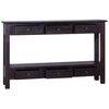 vidaXL Console Table Light Black Coffee Solid Mahogany Wood Medium