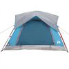vidaXL Camping Tent Cabin 4-Person Blue Waterproof