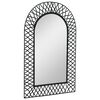 vidaXL Wall Mirror Black Powder-coated steel, mirrored glass