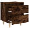 vidaXL Bed Cabinet Smoked Oak Engineered Wood 15.7x13.8x19.7 in