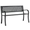 vidaXL Patio Bench Black 47.2" Steel