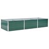 vidaXL Raised Bed Green Galvanized Steel 94.5 x 31.5 x 17.7 in Planters