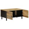 vidaXL Coffee Table Black Solid rough mango wood, iron