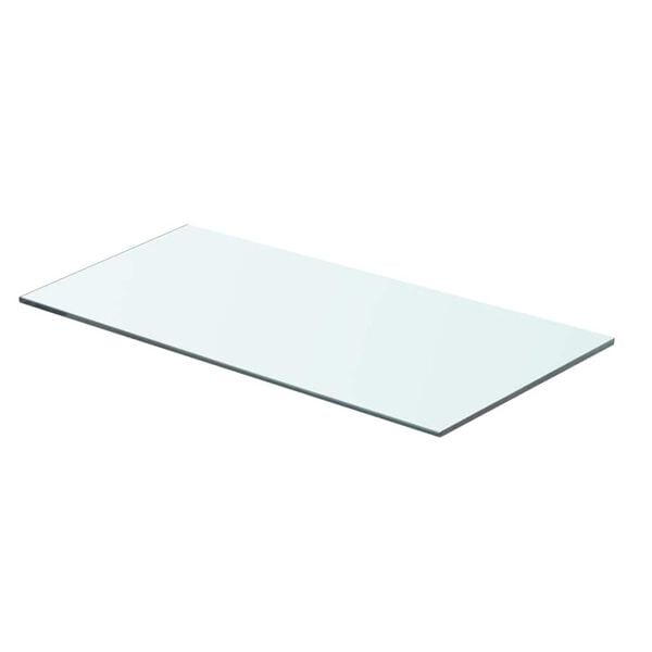 vidaXL Glass Panel Set of 2 Clear Tempered Glass 23.6 x 9.8 in