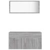 vidaXL Bathroom Furniture Set Grey Sonoma Engineered Wood Standard