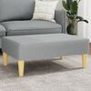 vidaXL Footstool Light grey Polyester, plywood, foam Medium Footstool