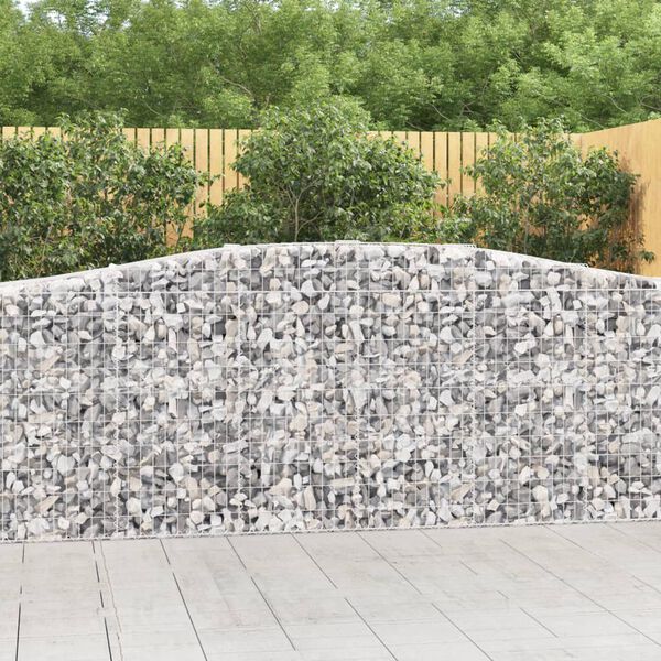 vidaXL Gabion Basket Set of 15 Silver Galvanized Iron